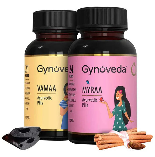Gynoveda PCOS Vamha Ayurvedic Pills & Myrha Ayurvedic Pills - Kit