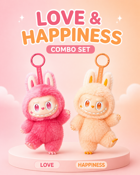 Labubu Doll Gift Set – Love & Happiness Plush Doll Combo