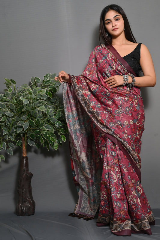 Soft Lichi Silk saree For Women's