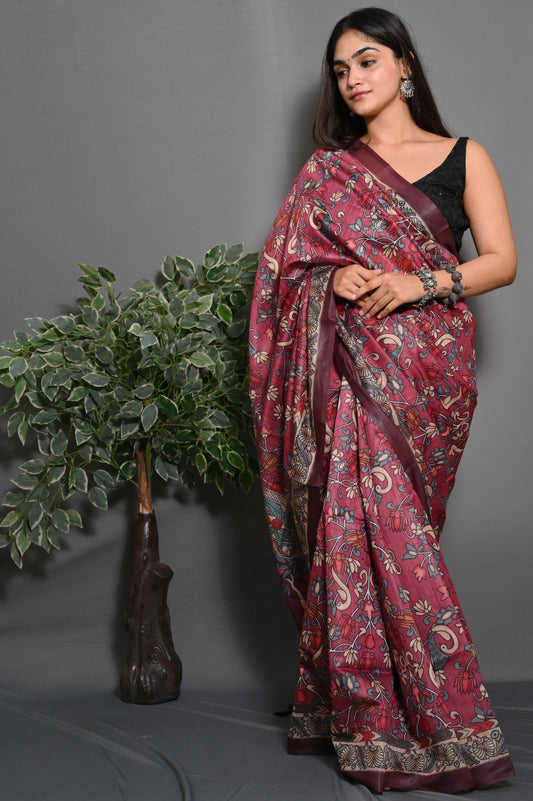 Soft Lichi Silk saree For Women's