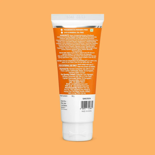 The Derma Co 1% Hyaluronic Long Lasting Sunscreen SPF 50 Pa++++ -50 gm