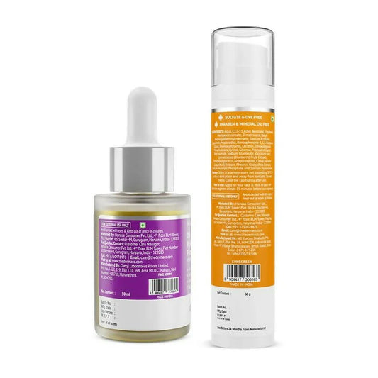 The Derma Co Radiant & Glowing Skin Combo -Kit (2% Kojic Acid Face Serum:30 ml C-Cinamide Radiance Sunscreen Aqva Gel:-50 gm)