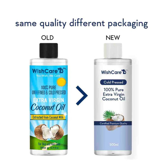 Wishcare Premium Cold Pressed Extra Virgin Coconut Oil -500 ml