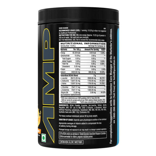 GNC AMP Gold Series BCAA Advanced Fuels Lean Muscle Strength & Recovery - 400 gms