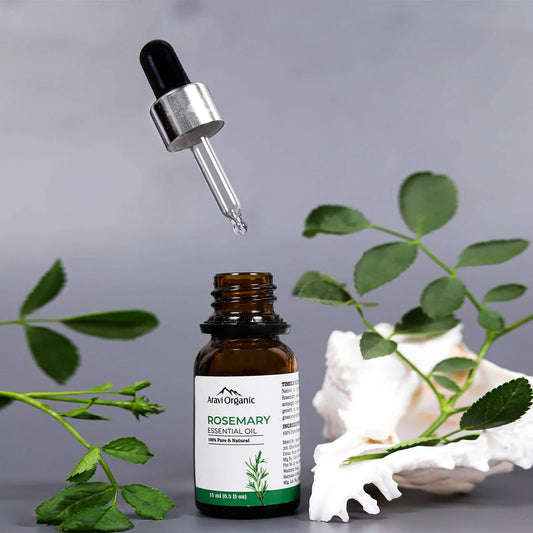 Aravi Organic Rosemary Essential Oil for Hair Growth, Anti Hair Fall -30 ml