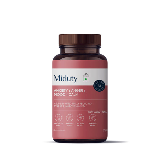 Miduty By Palak Notes Anxiety + Anger + Mood + Calm Capsules - 60 Caps