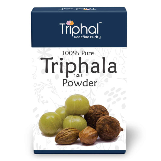 Triphal Triphala Powder - Contains Organic Haritaki, Bibhitaki and Amalaki