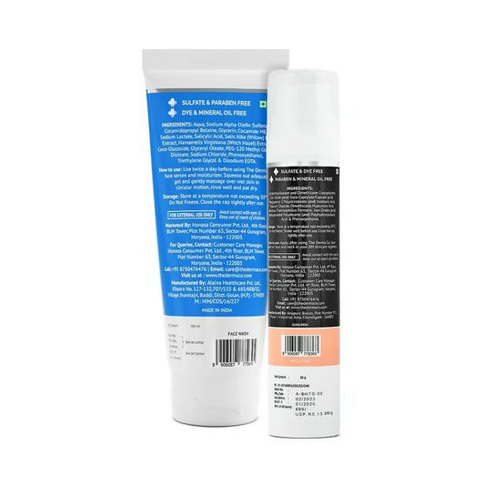 The Derma Co Flawless Skin Combo -Combo (1% Salicylic Acid Gel Face Wash-100 ml 1% Hyaluronic Tinted Sunscreen Gel :-50 gm)