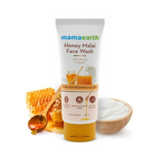 Mamaearth Honey Malai Face Wash For Nourishing Glow -100 ml