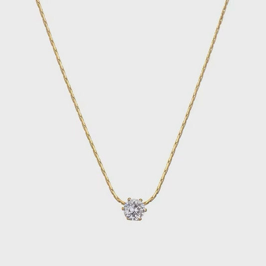 Stainless Steel Anti-Tarnish Necklace | Dainty Gold Pendant Necklace | Minimalist Everyday Jewelry