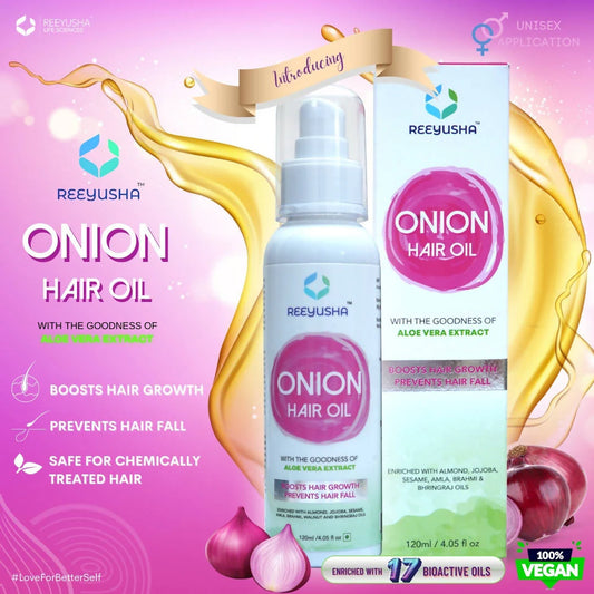 Reeyusha Onion Hair Oil with Aloe Vera Extract -120 ml