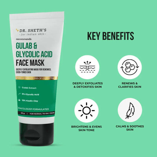 Dr. Sheth's Gulab & Glycolic Acid Face Mask--50 gm