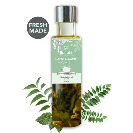 Nat Habit TriLeaf Hair Fall Control Summer Dasabuti Hair Oil -100 ml