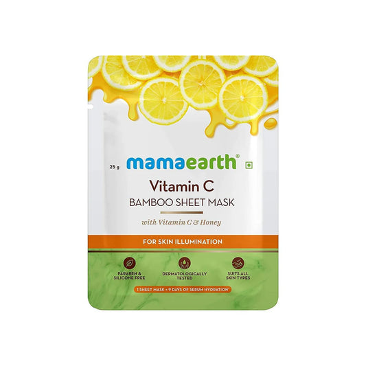 Mamaearth Vitamin C Bamboo Sheet Mask For Skin Illumination -Pack of 1-25mg