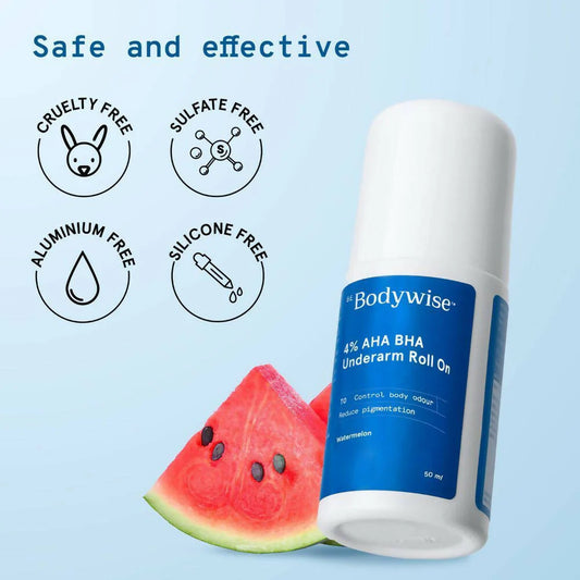 BeBodywise 4% AHA BHA Underarm Roll On - Watermelon -50 ml