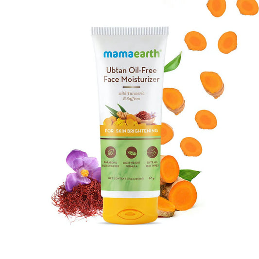 Mamaearth Ubtan Oil-Free Face Moisturizer with Turmeric & Saffron -80 ml