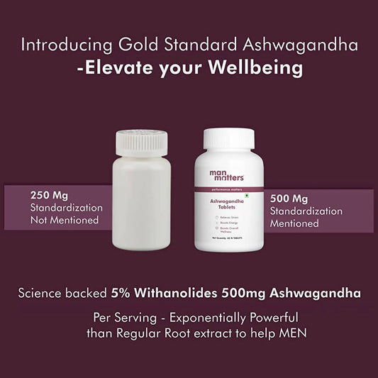 Man Matters Ashwagandha Tablets For Men -60 tabs