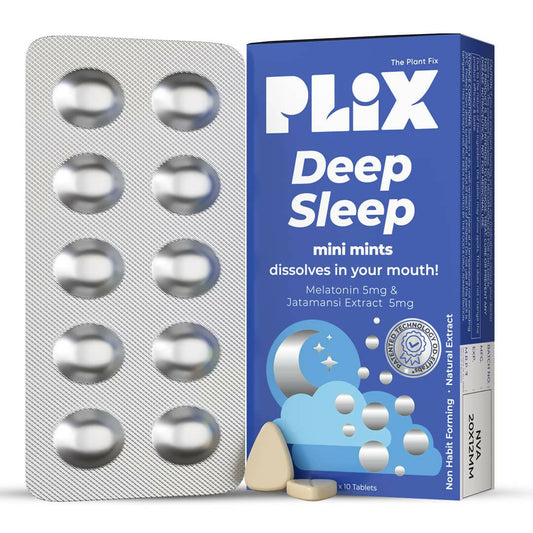 PLIX The Plant Fix Melatonin Deep Sleep Oral Dissolving Mini Mints  Tablets -30 tabs