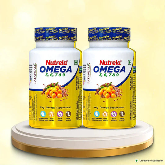 Patanjali Nutrela Organic Omega 3, 6, 7, 9 Capsules - 60 Caps