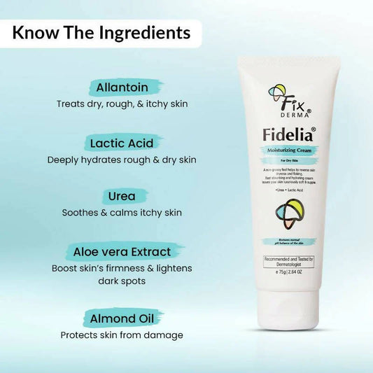 Fixderma Fidelia Moisturizing Cream For Dry Skin -75 gm