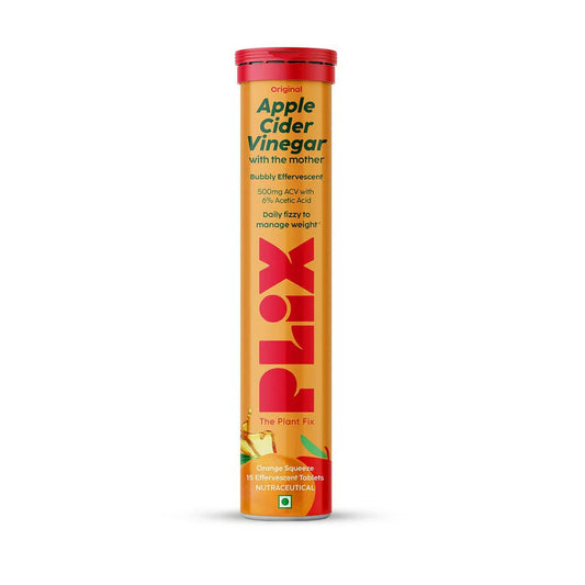 PLIX The Plant Fix Apple Cider Vinegar Orange Squeeze -15 tabs