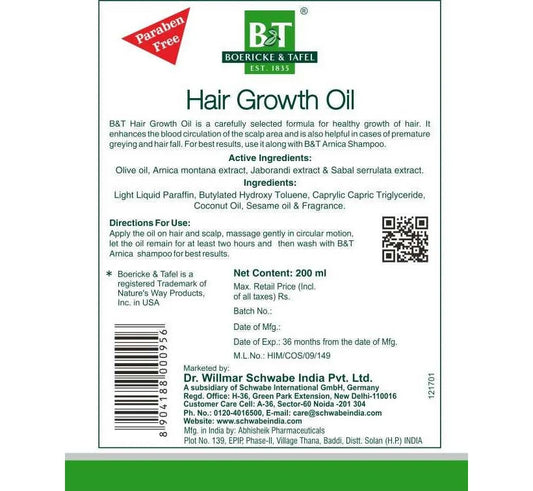 Boericke & Tafel Hair Growth Oil -200 ml