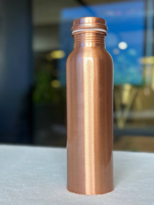 Plain Copper Water Bottle - 1 Ltr