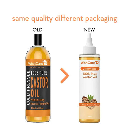 WishCare Premium Cold Pressed Castor Oil -200 ml