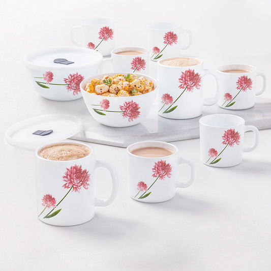 Larah by Borosil Belle Snack Set w Mugs