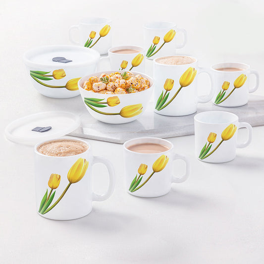 Larah by Borosil Lyana Snack Set w Mugs