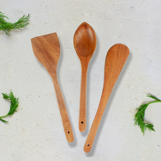 Borosil Wooden Spoons Set of 3