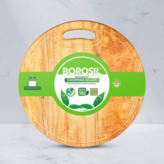 Borosil Wooden Round Chopping Board