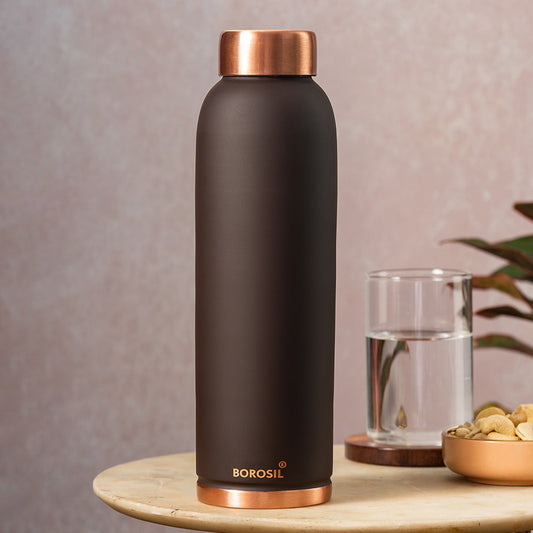 Borosil Eco Copper Bottle, Brown - Personalise