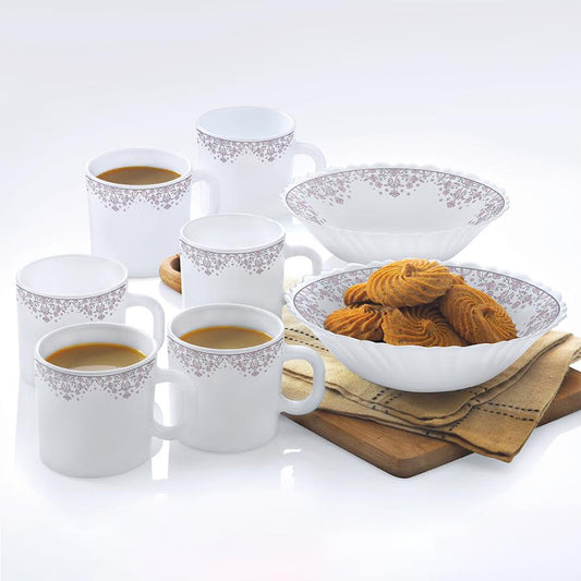 Larah by Borosil Lark Snack Set w Mugs