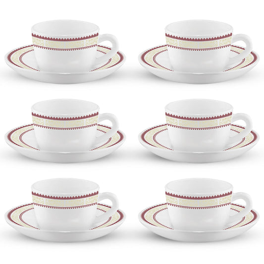 Larah by Borosil Elega Cup n Saucers Set