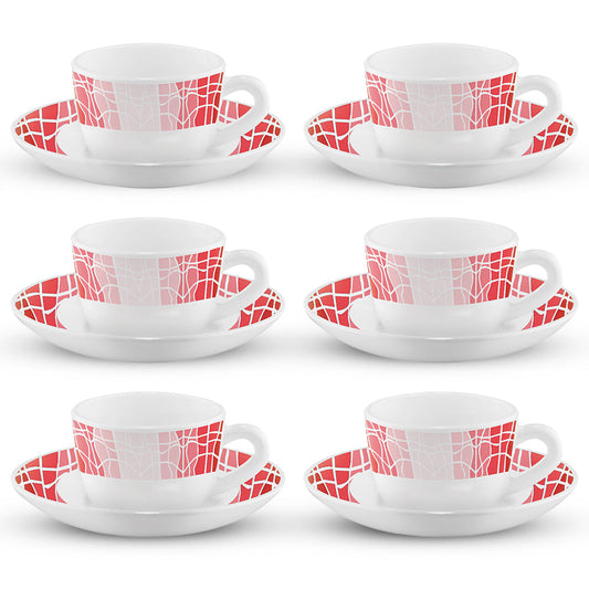 Larah by Borosil Flamingo Cup n Saucers Set