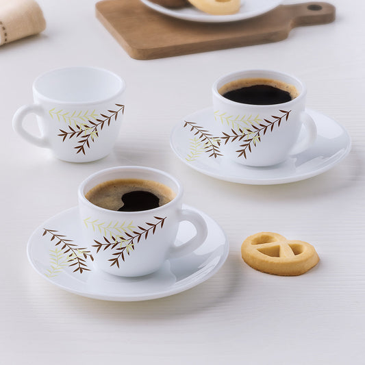 Larah by Borosil Oak Cup n Saucer Set