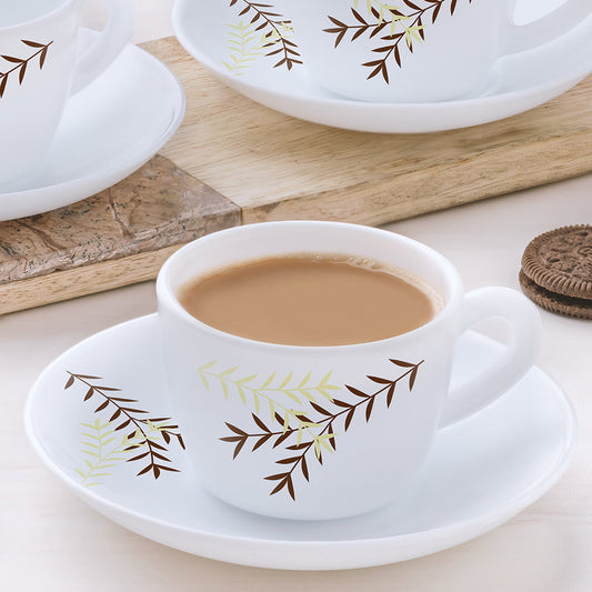 Larah by Borosil Oak Cup n Saucer Set