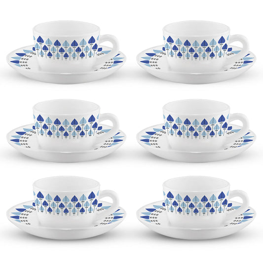 Larah by Borosil Robin Cup n Saucers Set