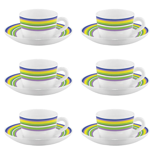 Larah by Borosil Vienna Cup n Saucers Set