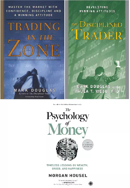 Trading in Zone Disciplined Trader & psychology of money books set -paperback