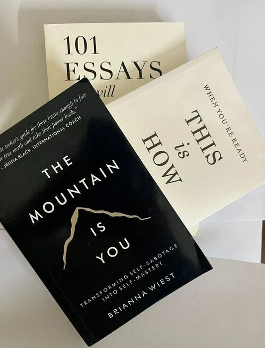 3 book set : Mountain is you + 101 essay + this is how you heal -paperback