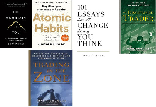 Disciplined Trader+MOUNTAIN IS u+Trading in the zone+Atomic + 101 ESS...Set of 5 books