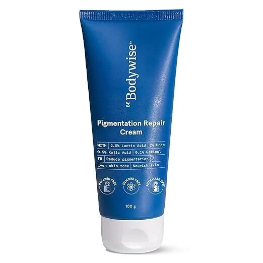 Be Bodywise Pigmentation Cream 100gm | 2.5% Lactic Acid, 2% Urea, Retinol