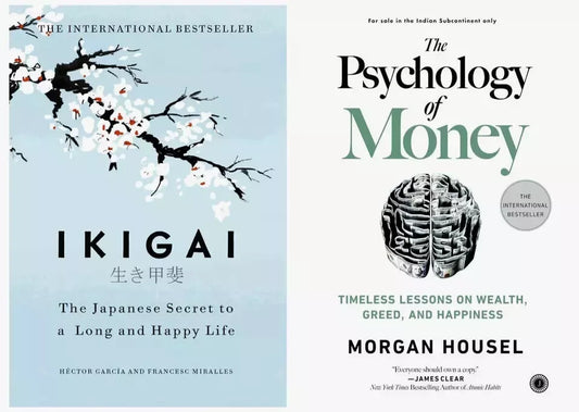 Combo Book Set Ikigai With The Psychology of Money - paperback