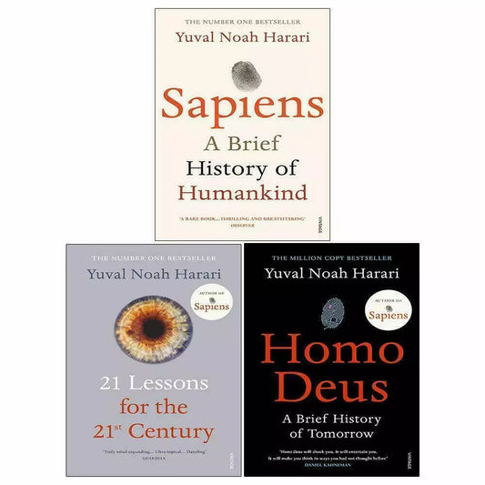 Yuval Noah Harari Collection 3 Books Set Sapiens, Homo Deus, 21 lessons -Paperbac