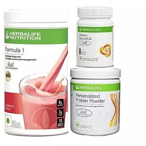 Herbal Formula 1 Combo of Strawberry Shake + Protein Powder 200g & Afresh Lemon