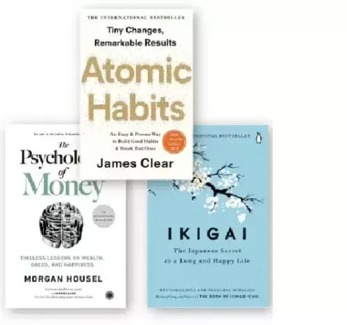 Atomic Habits+ikigai+the Psychology Of Money Paperback