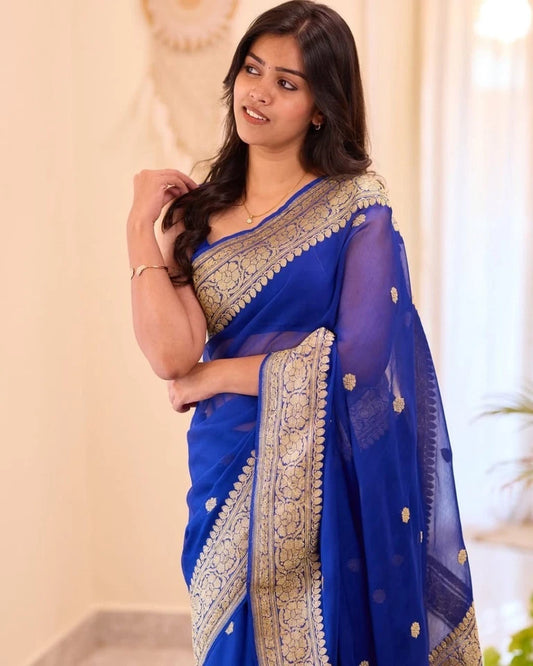 Soft Lilan Slab Attractive Charmfull Beautiful Simple Saree With Blouse 11-KT