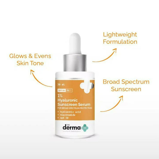 The Derma Co Bye Bye Pigmentation -combo (2% Kojic Acid Face Serum:-30 ml 1% Hyaluronic Sunscreen Serum:30 ml)